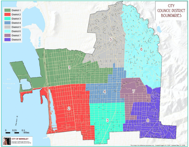 a map of the city council districts